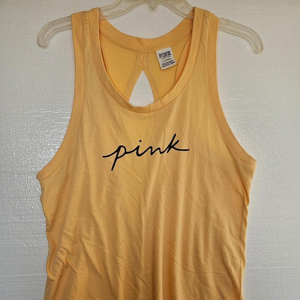 Victoria's Secret PINK yellow tank top, Large